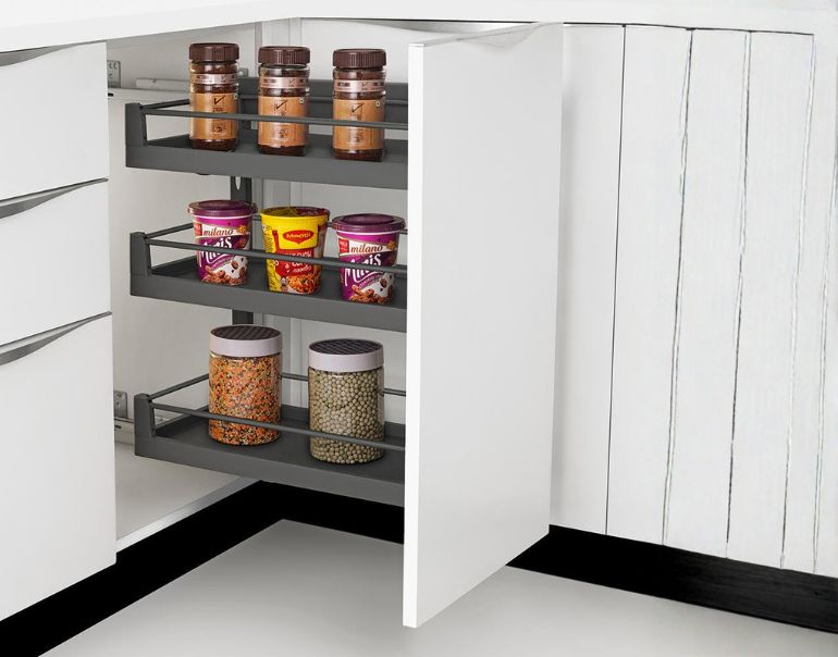 Soft-Close Pantry Pull-Out for Modern Kitchens