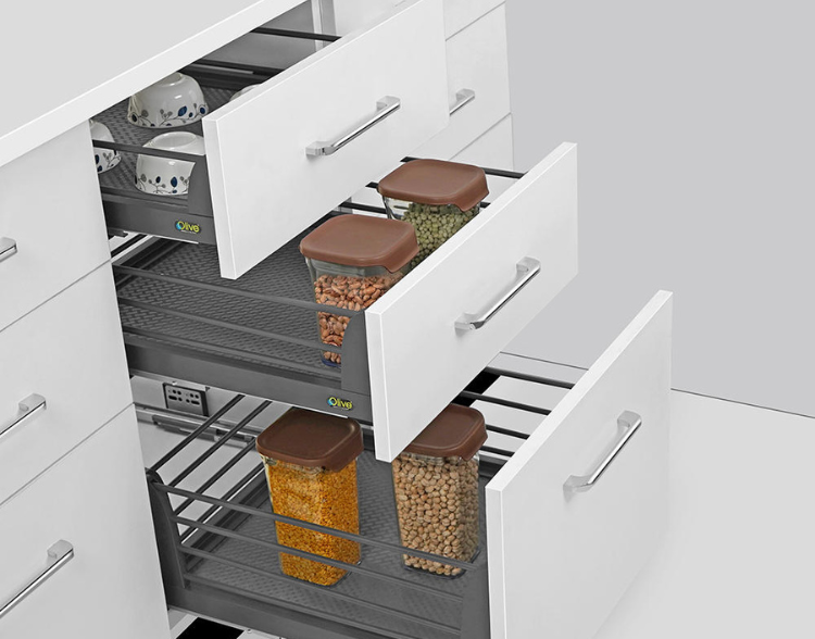 Pull out kitchen larder basket manufacturers